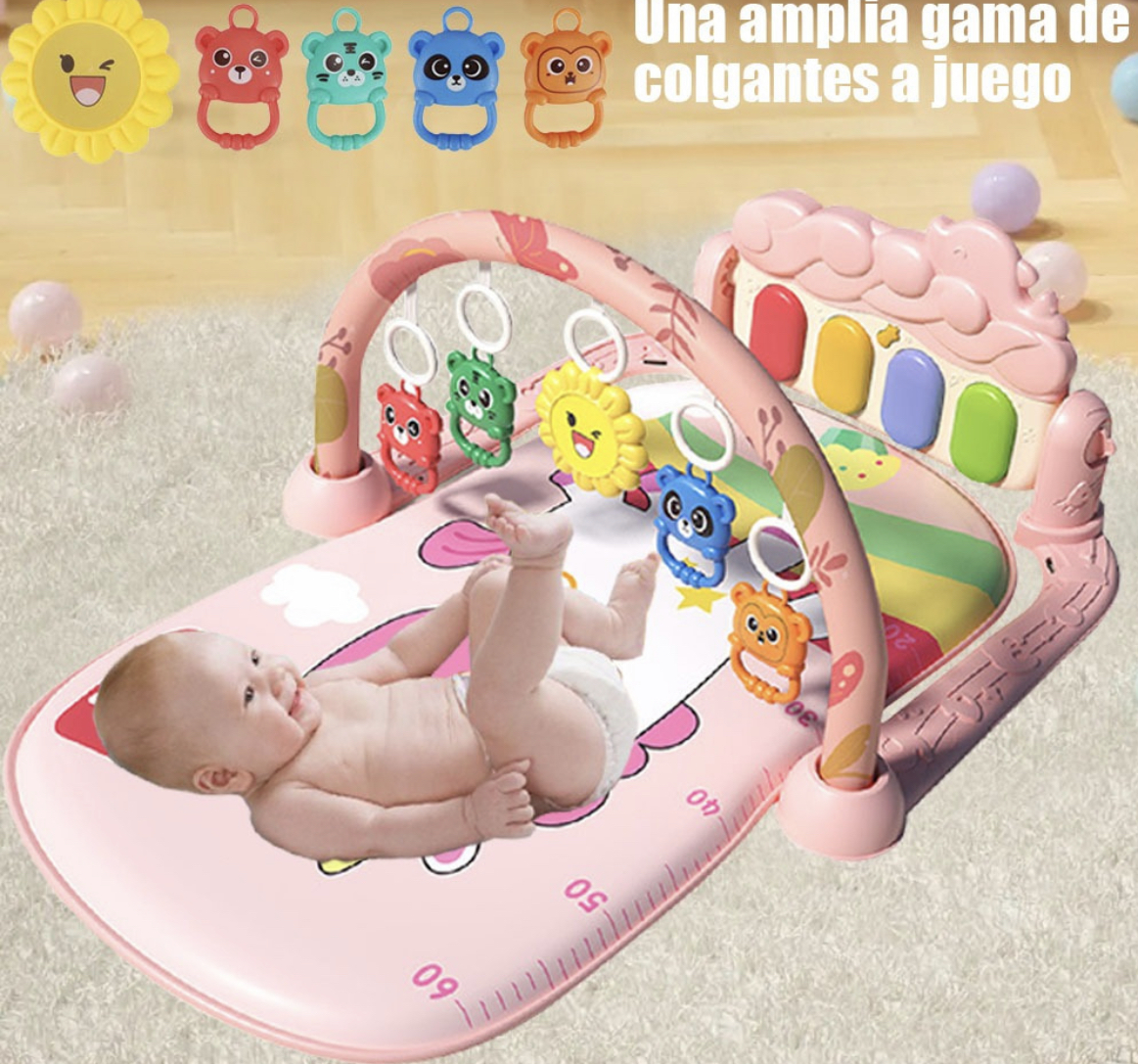 Auxtoo Gimnasio Con Tapete, Piano Y Juguetes Para Bebés,Tapete