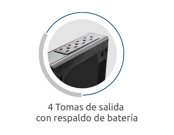 CDP LI-504 500VA/250W UPS 4 SALIDAS RESPALDO BATERIA Y SUPRESIO