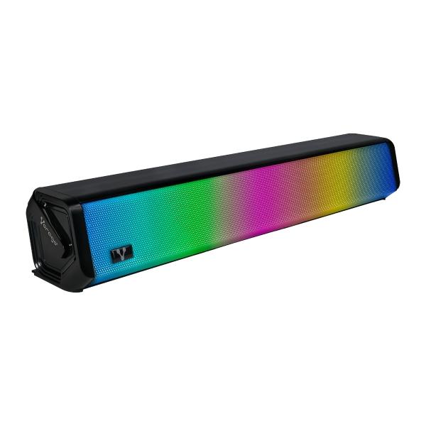 Vorago BOCINA VORAGO BLUETOOTH 5Wx2 3.5 MM USB ILUMINACIÓN RGB NEGRO (BSP-320)