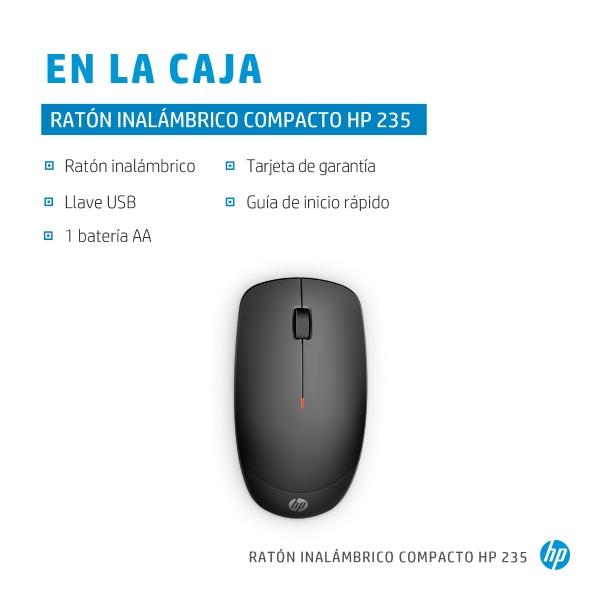 MOUSE INALAMBRICO BLUETOOTH HP 235 3 BOTONES 1600PPP 1YW