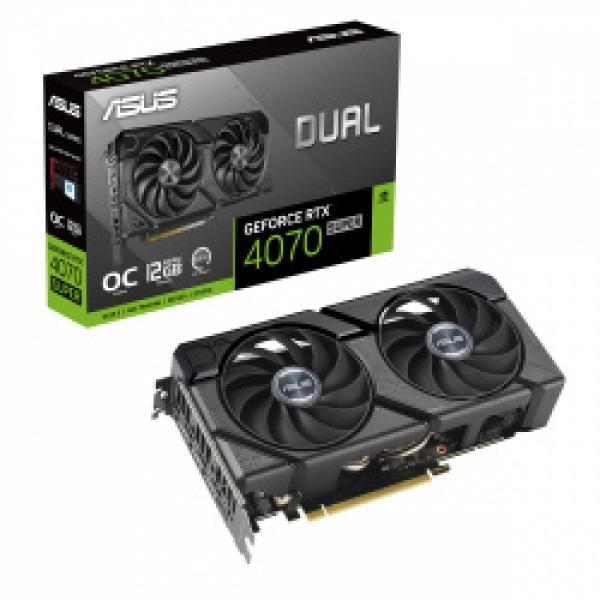 Tarjeta de video ASUS NVIDIA Dual GeForce RTX4070 SUPER OC 12GB GDDR6X