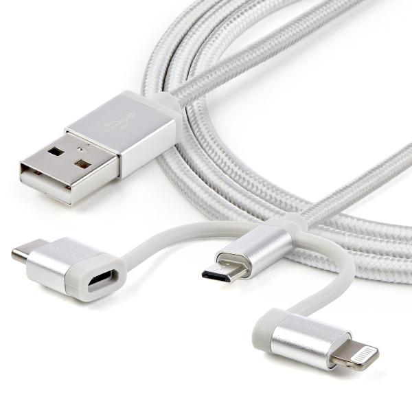 StarTech.com 1.8M LIGHTNING/USB-C/MICRO-USB USB CHARGING CABLE