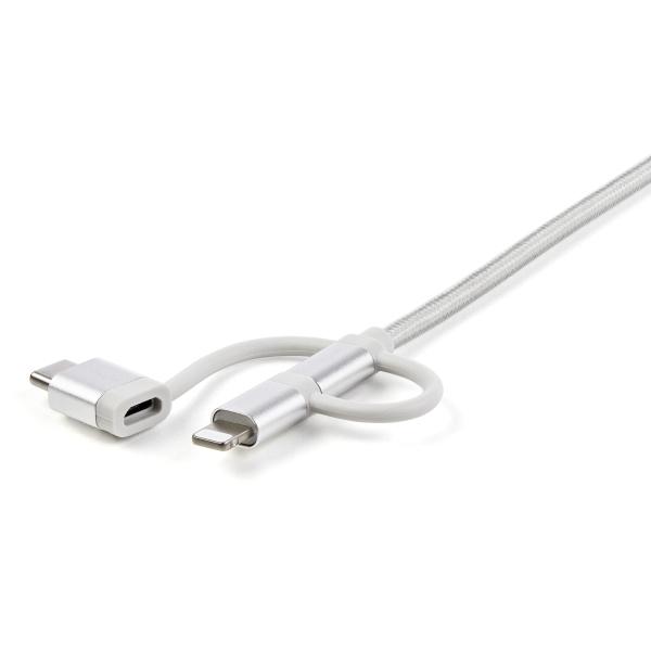 StarTech.com 1.8M LIGHTNING/USB-C/MICRO-USB USB CHARGING CABLE