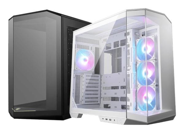 GABINETE MSI (MAG PANO 100R PZ WHITE) BLANCO,VIDRIO TEMPLADO,4*VENTILADOR, ATX, SIN FUENTE
