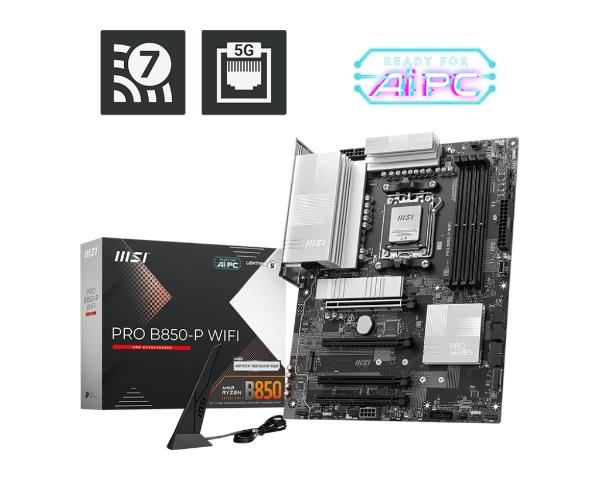 MOTHERBOARD MSI (PRO B850-P WIFI) SOCKET AM5, 4*DDR5 8200 MHZ, HDMI, 3*M.2, ATX