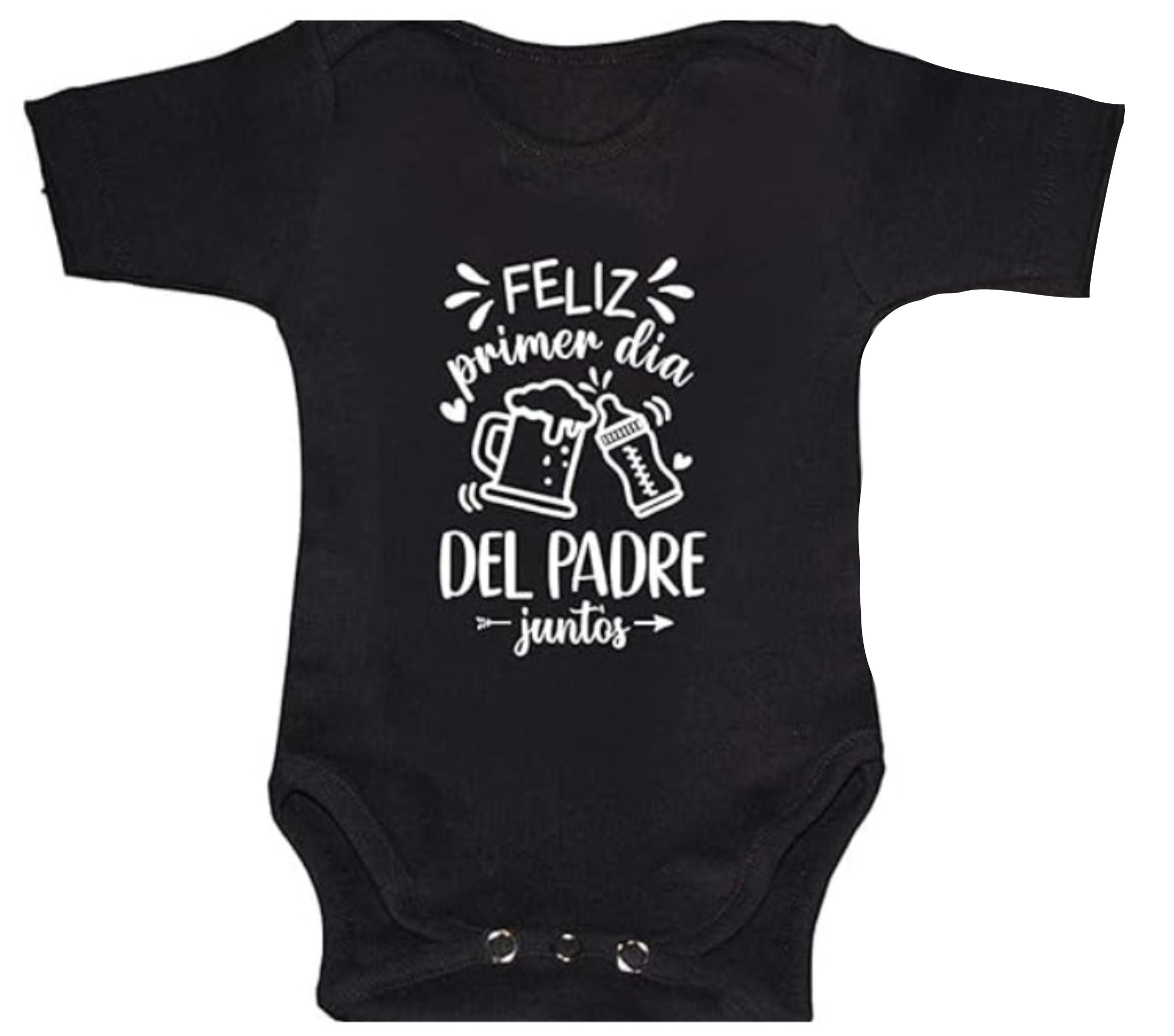 Set 1 Playera y 1 Pañalero Nuestro Primer dia del Padre Juntos Duo Papá e hijo Familia Evento
