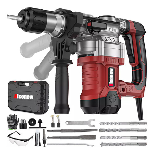 Martillo de Impacto Multifunción de Alta Potencia 2500 W Negro Marca ALSONEW