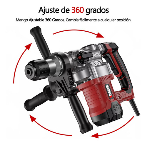 Martillo de Impacto Multifunción de Alta Potencia 2500 W Negro Marca ALSONEW