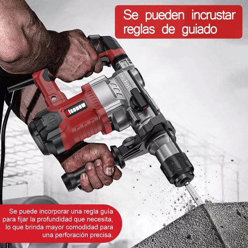 Martillo de Impacto Multifunción de Alta Potencia 2500 W Negro Marca ALSONEW