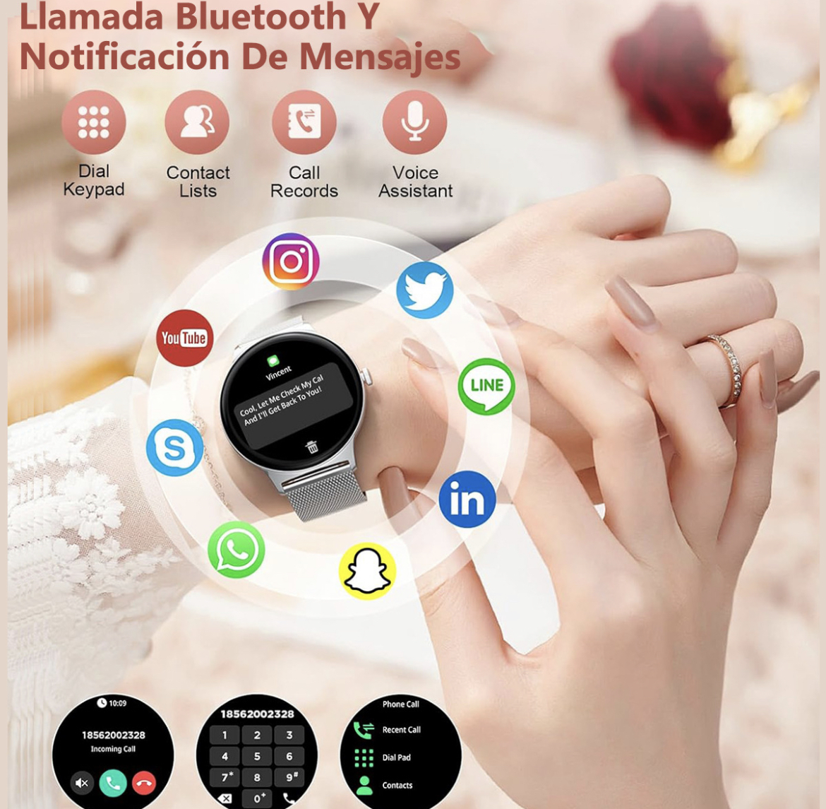 Qué está incluido: 1 reloj original 1 collar 1 manual de usuario 1 caja de regalo 1 herramienta para ajuste de correa