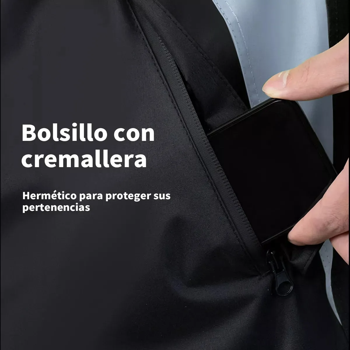 Impermeable Motociclista Reflejante Para Lluvia Con Capucha.