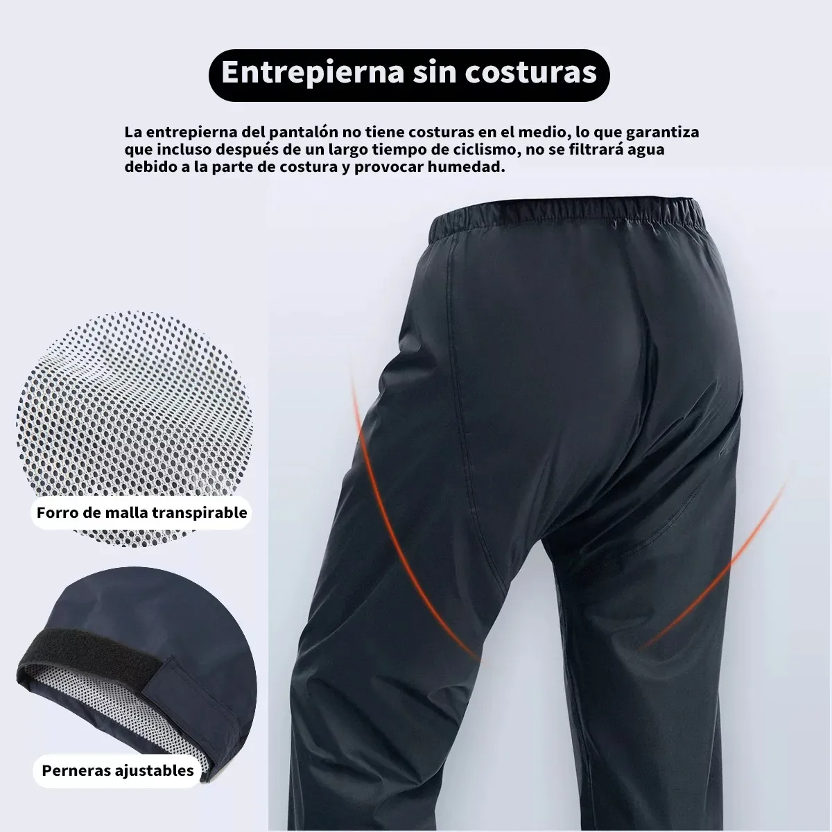 Impermeable Motociclista Reflejante Para Lluvia Con Capucha.