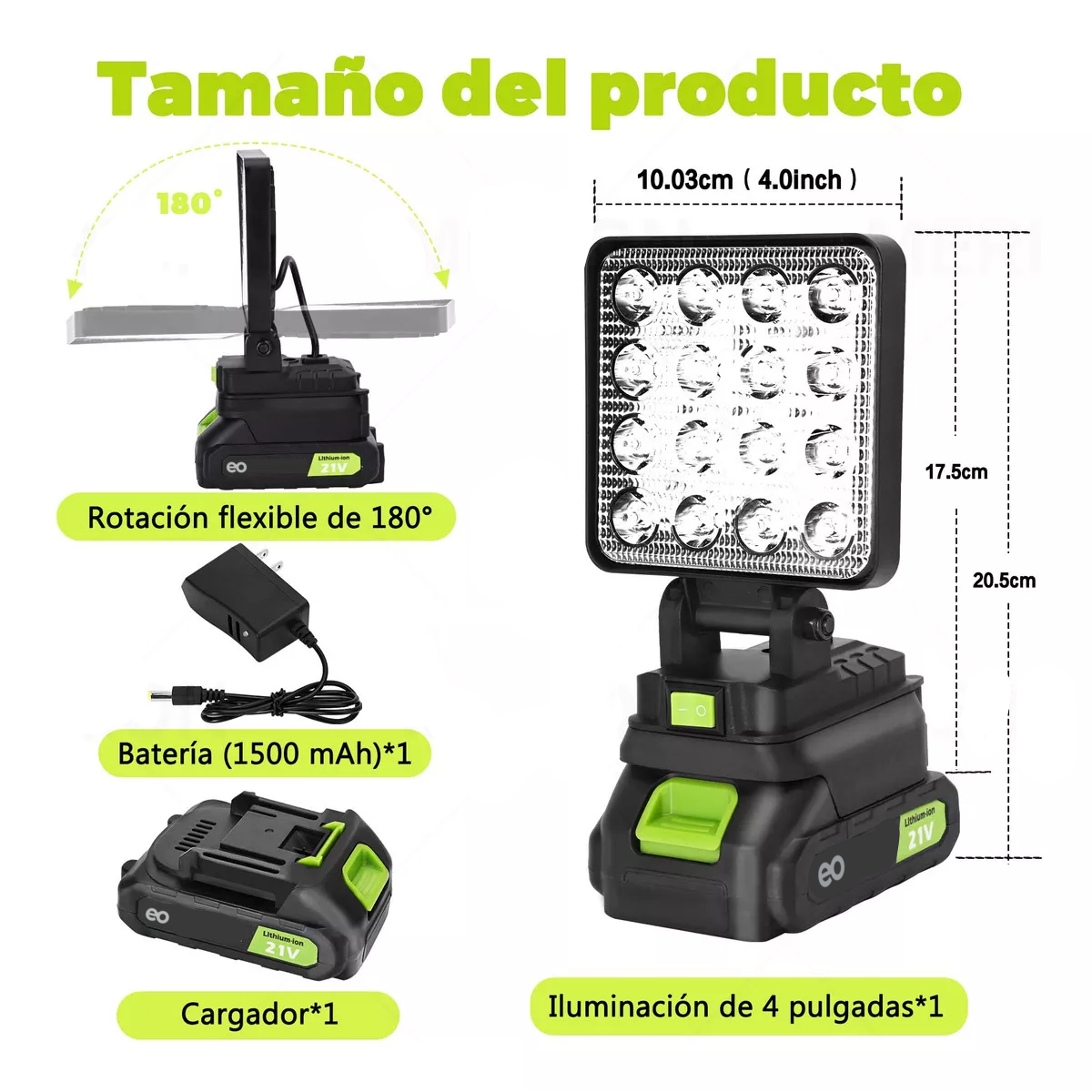 Linterna Lamparas Led Recargable Luz Trabajo Y Acampada
