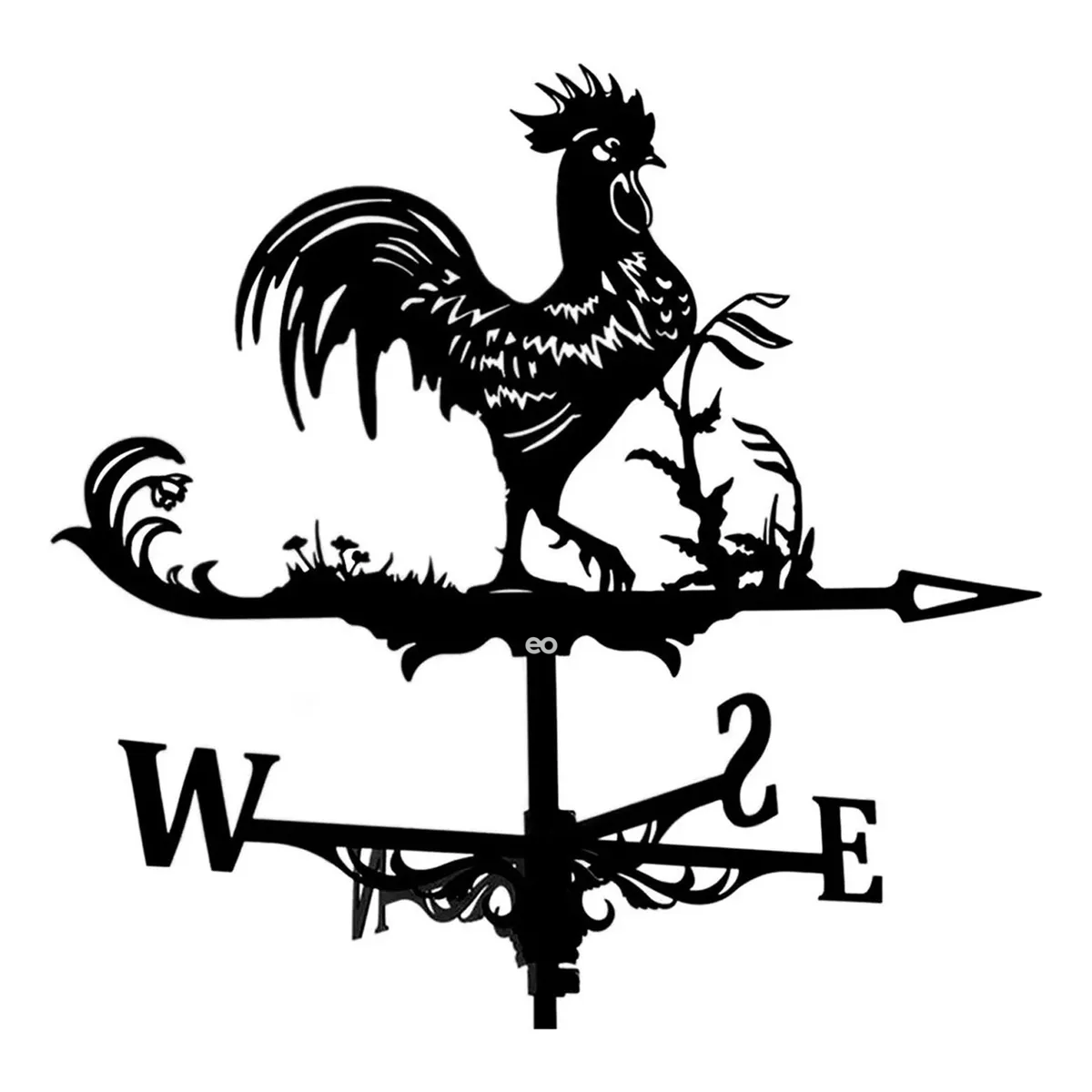 Veleta De Viento Indicador De Dirección, Negro Gallo 