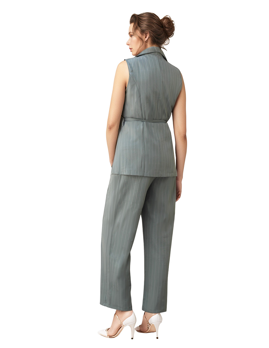 Conjunto formal pantalón recto y chaleco de vestir