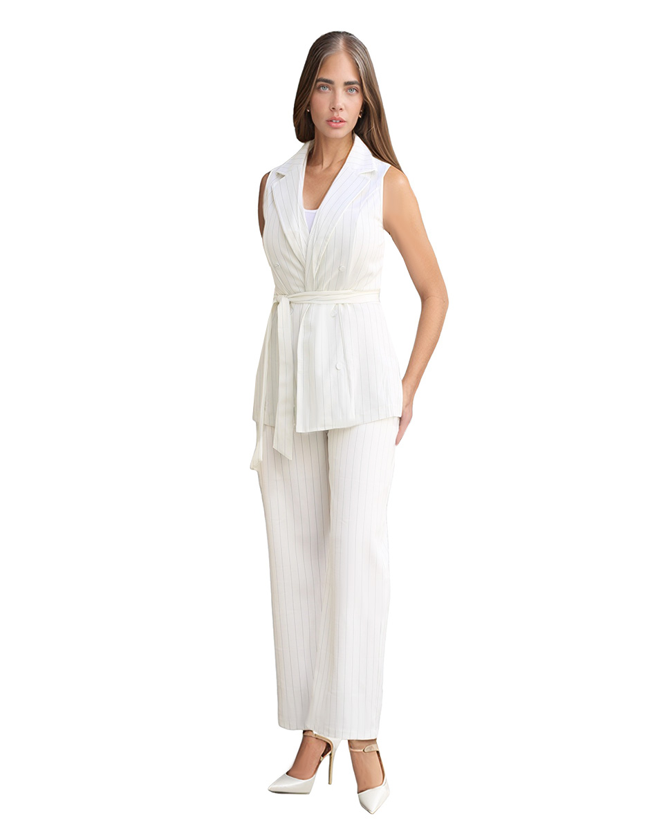 Conjunto formal pantalón recto y chaleco de vestir