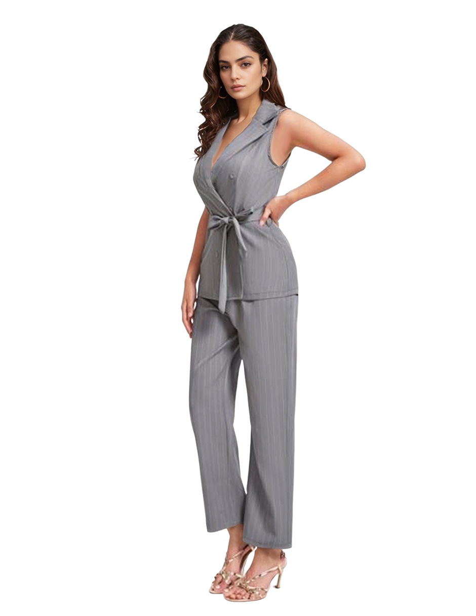 Conjunto formal pantalón recto y chaleco de vestir