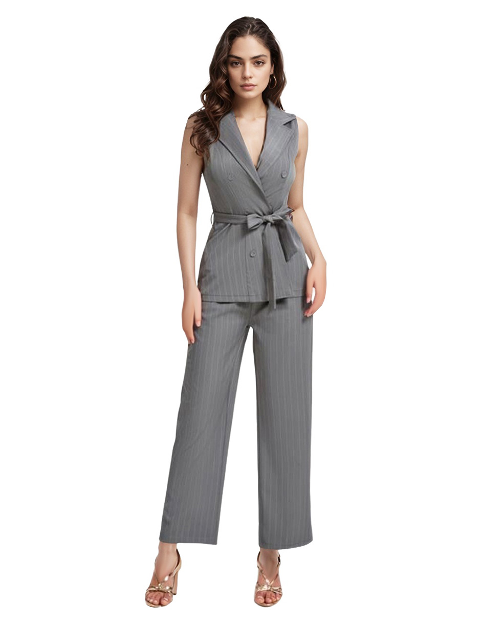 Conjunto formal pantalón recto y chaleco de vestir