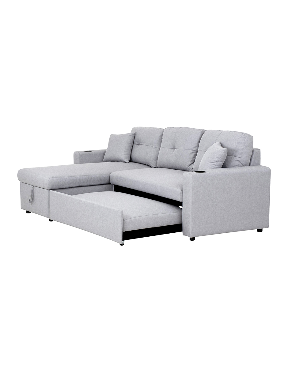 Sofá Cama  Easy Living Wayfair Con Almacenamiento Gris Claro