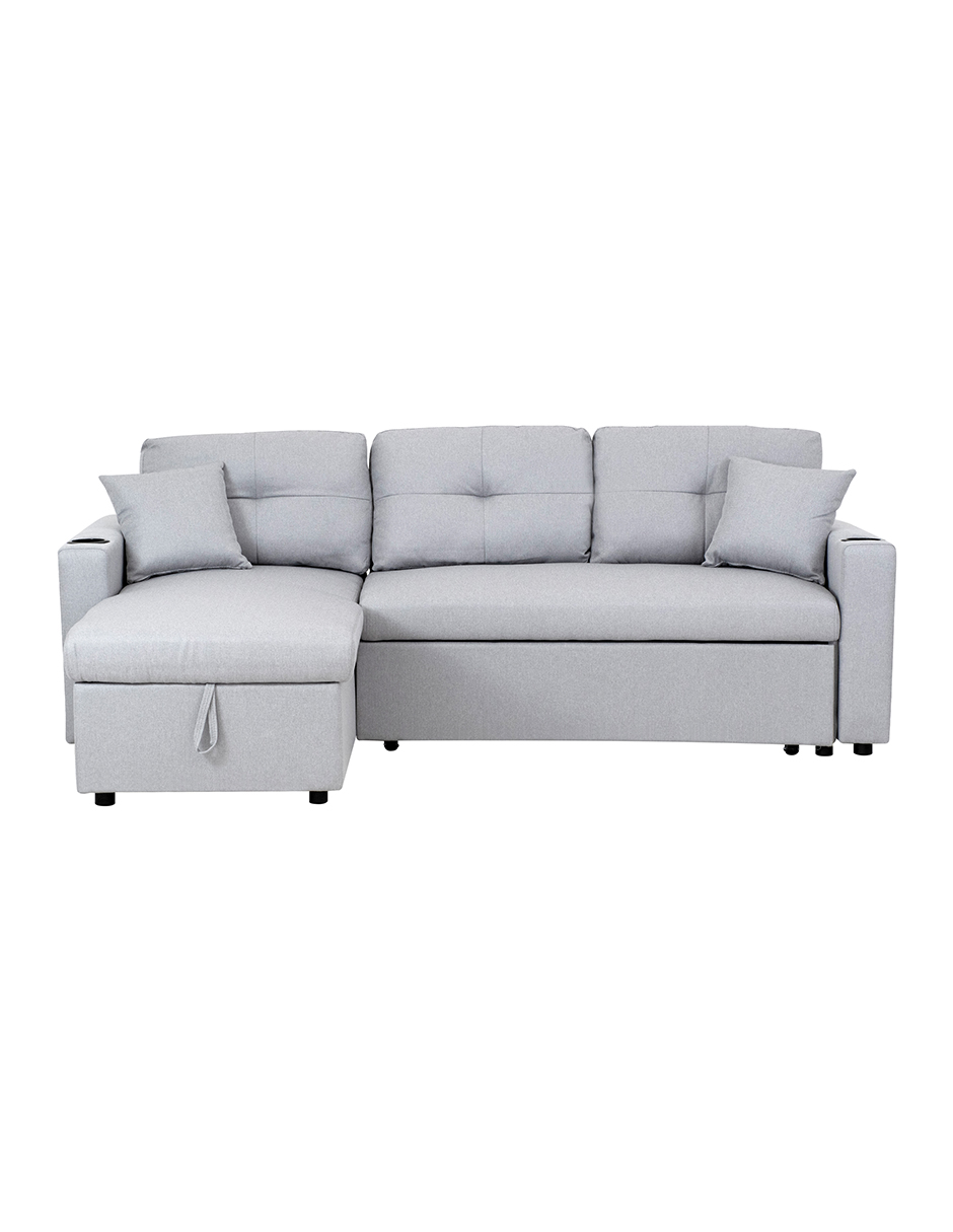 Sofá Cama  Easy Living Wayfair Con Almacenamiento Gris Claro