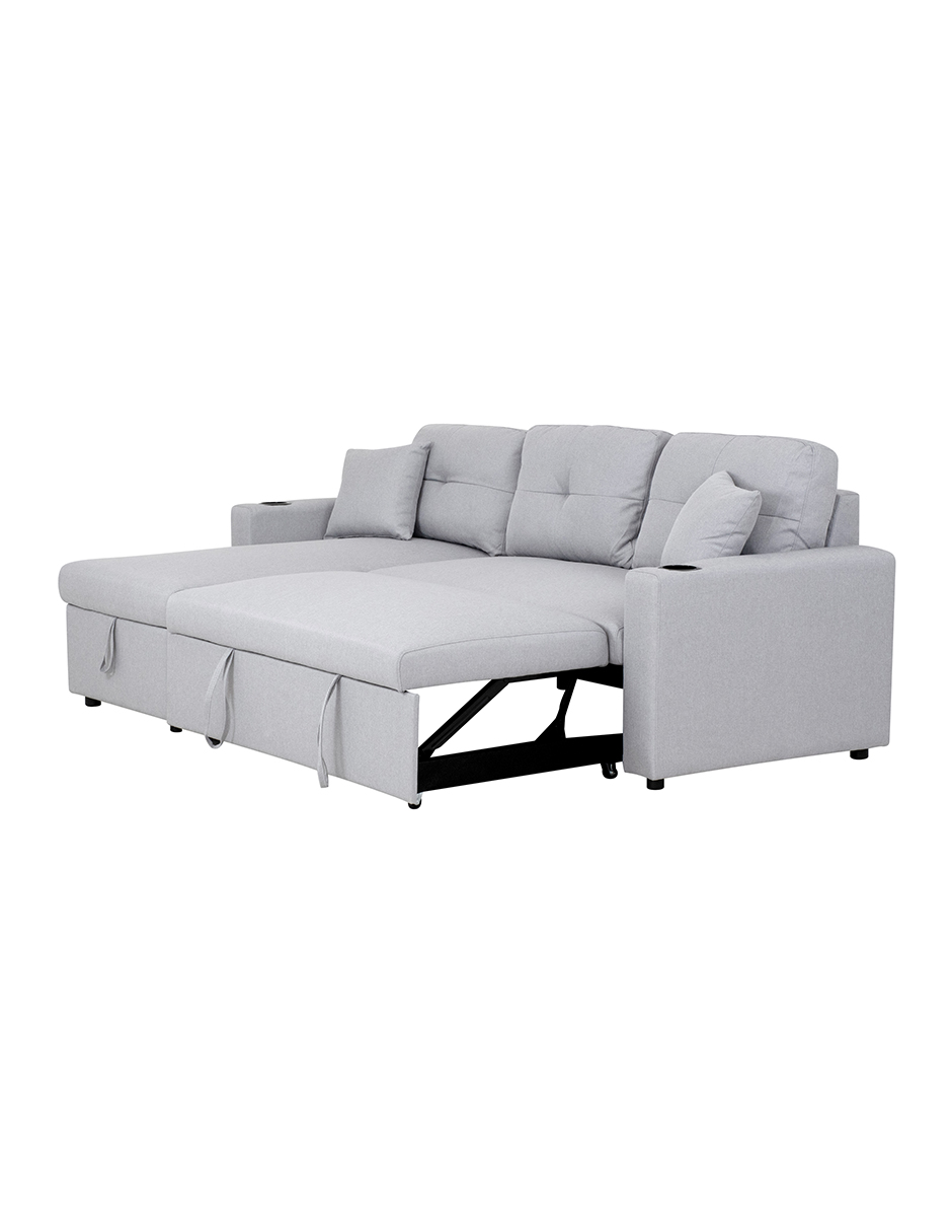 Sofá Cama  Easy Living Wayfair Con Almacenamiento Gris Claro