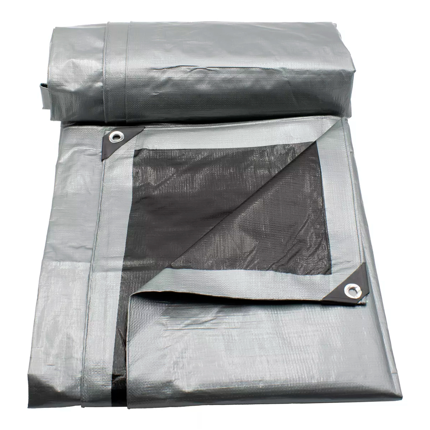 Lona De Polietileno Uso Super Rudo Gris/negro 180 Gr 5x6 M