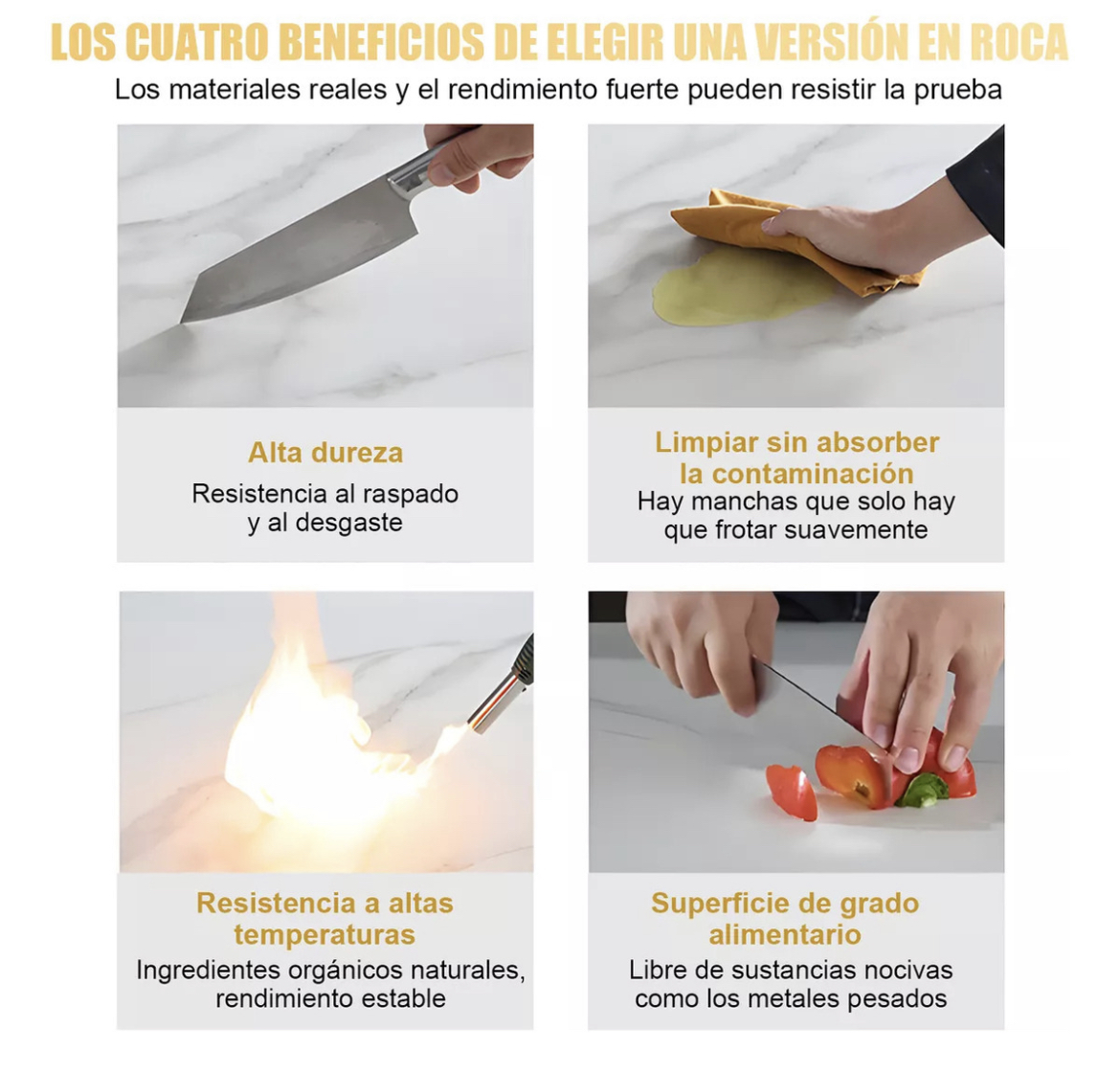 OWKUAN Lavabo Mármol Con Espejo Rectangular Minimalista Moderno Gris piedra