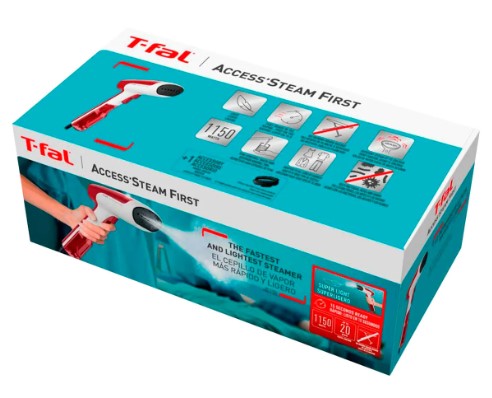 VAPORIZADOR PARA PRENDAS T-FAL DT6132Q1 ACCESS STEAM FIRST ROJO