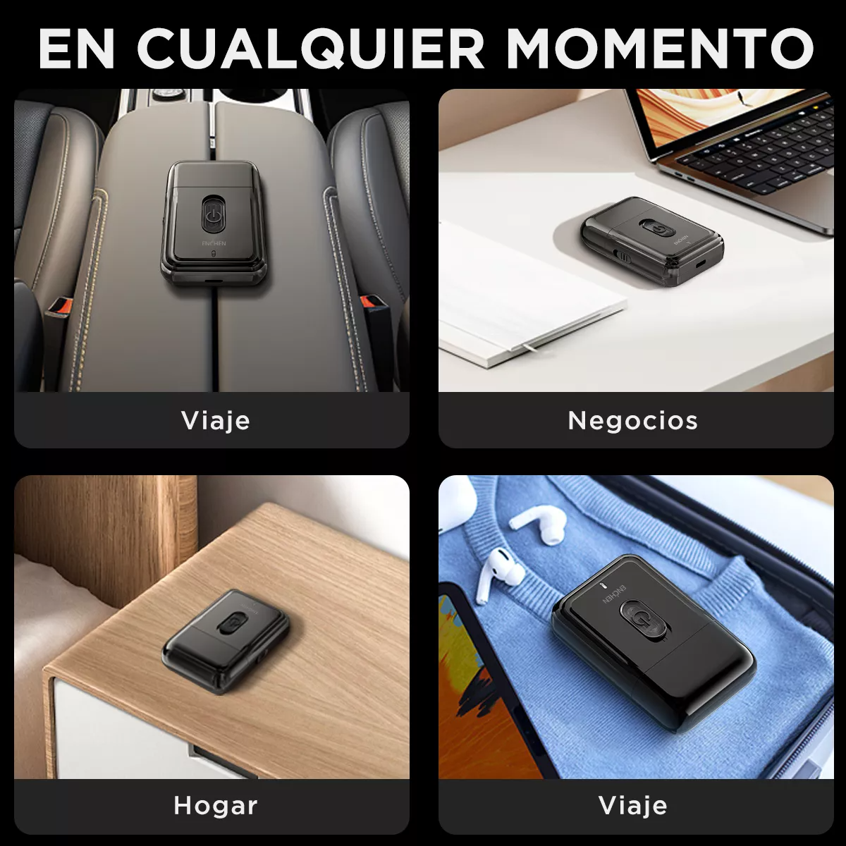 ENCHEN Mini Rasuradora Afeitadora Eléctrica Uso Flexible En Diferentes Escenarios Compacta Y Portátil 7000 Revoluciones Por Minuto Profesional Color Negro