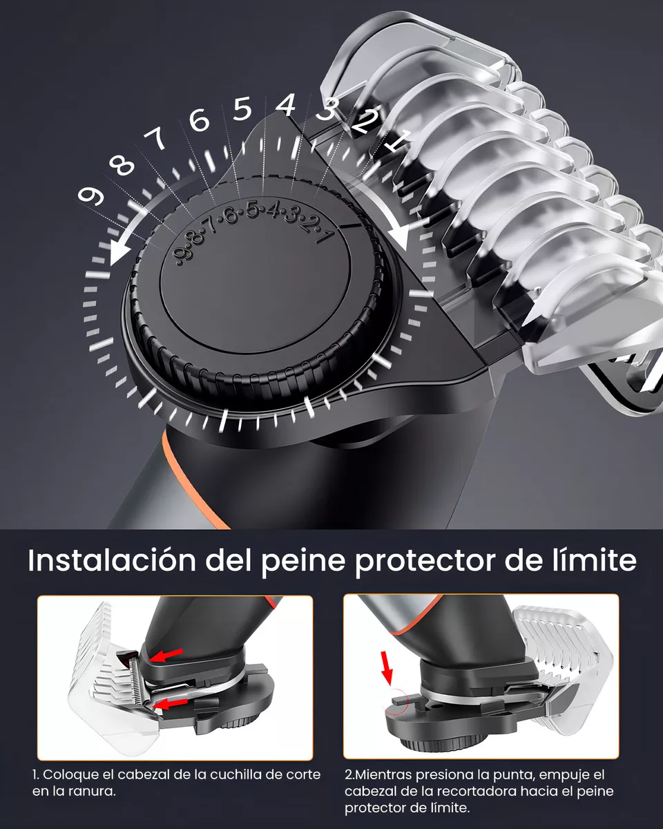 Rasuradora Kensen LK-881 gris y negra 127V