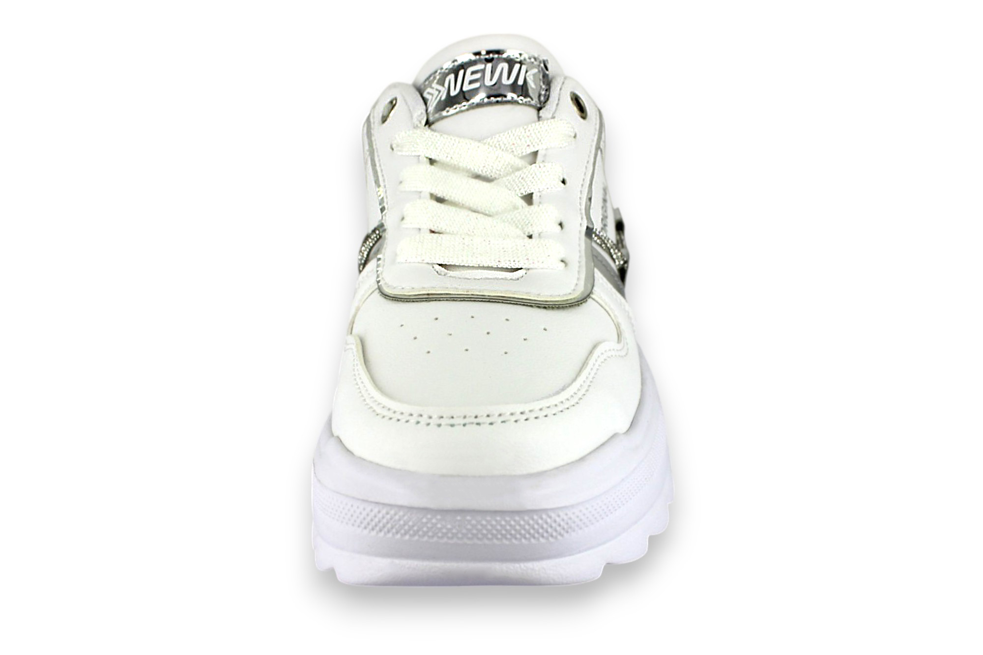 Tenis Casual Blanco Plata Mujer Tauret Newk