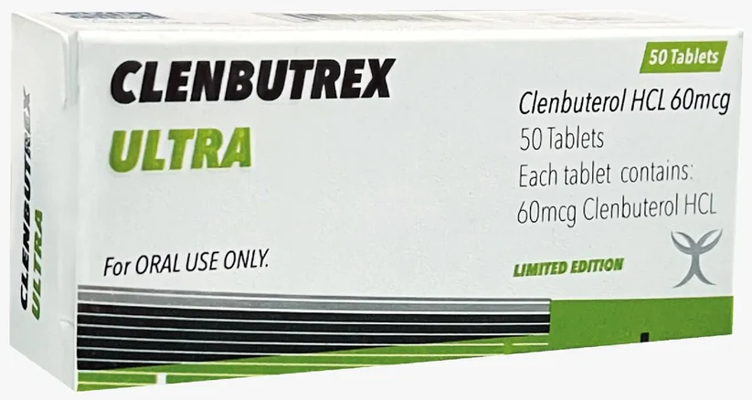 Clenbutrex Ultra XT Labs Clenbuterol 60mcg x 50 Tabs Quema Grasa y Definición Pro