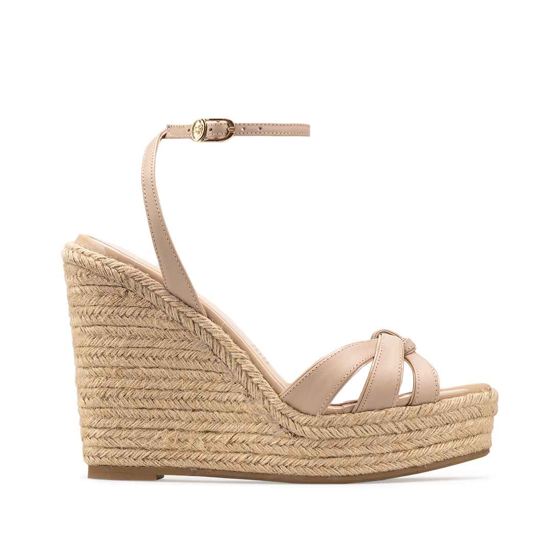 Alpargatas Para Mujer De Piel Sandalia Plataforma Davenia Mod. Arezzo Nude