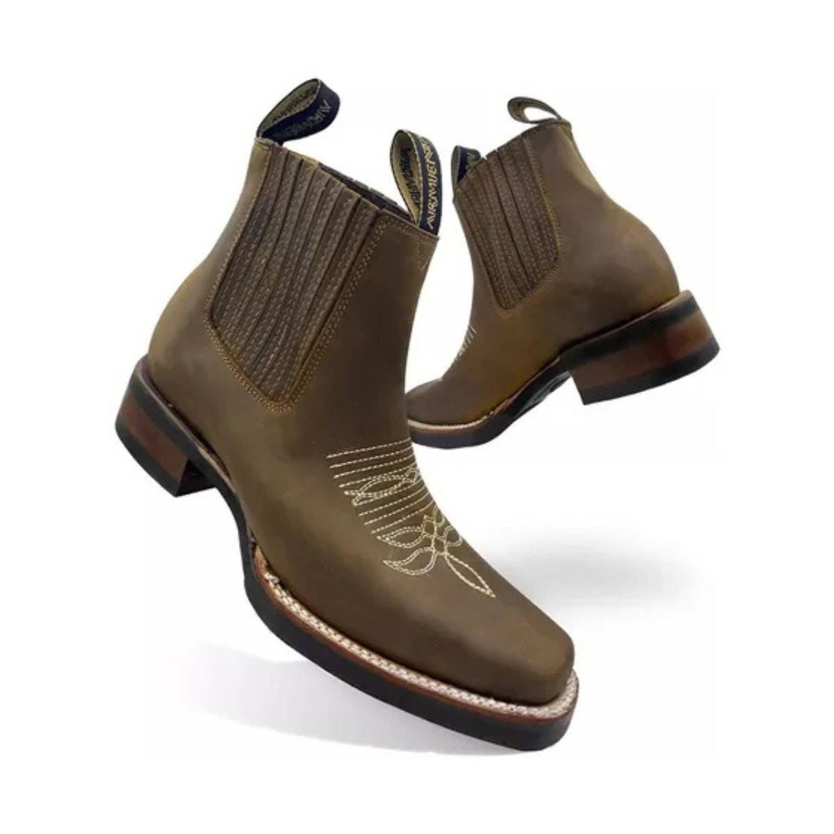Bota Botín Vaqueras Piel Res Para Hombre Rodeo Armenta