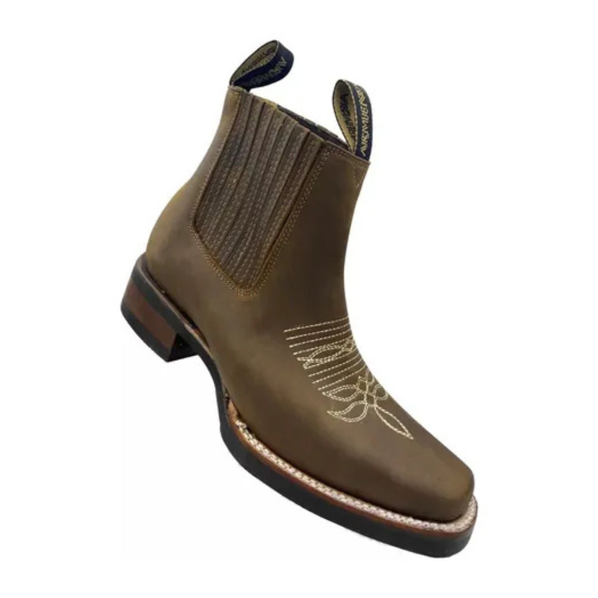 Bota Botín Vaqueras Piel Res Para Hombre Rodeo Armenta