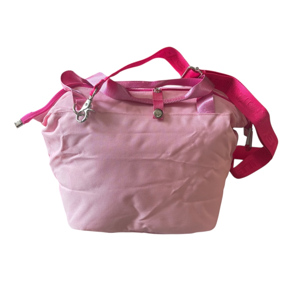 Mini hielera Julliene all day Stanley rosa fabricada 100% con poliester reciclado