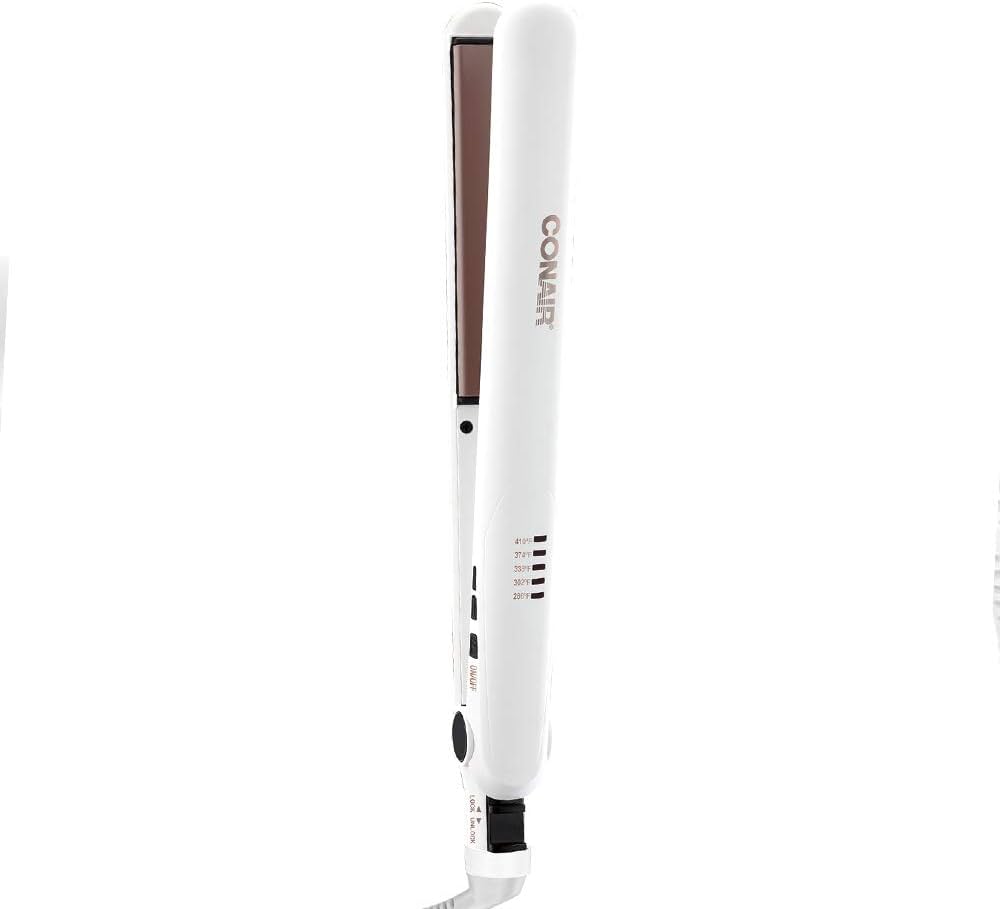 PLANCHA ALACIADORA CONAIR CS221WES 1 PUL CERAMICA BLANCO