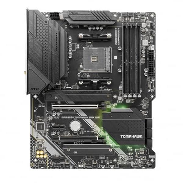 MSI MAG B550 Tomahawk MAX WiFi Gaming Motherboard (AMD Ryzen 5000 Series, AM4, DDR4, PCIe 4.0, SATA 6Gb/s, M.2, USB 3.2 Gen 2, HDMI/DP, Wi-Fi 6E, Bluetooth 5.2, 2.5Gbps LAN, ATX)