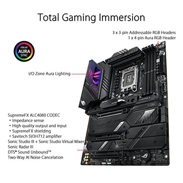 ASUS ROG Strix Z790-E Gaming WiFi 6E LGA 1700(Intel 14th,13th&12th Gen) ATX gaming motherboard(PCIe 5.0, DDR5,18+1 power stages,2.5 Gb LAN,Thunderbolt 4,5xM.2, 1xPCIe 5.0 M.2,Front