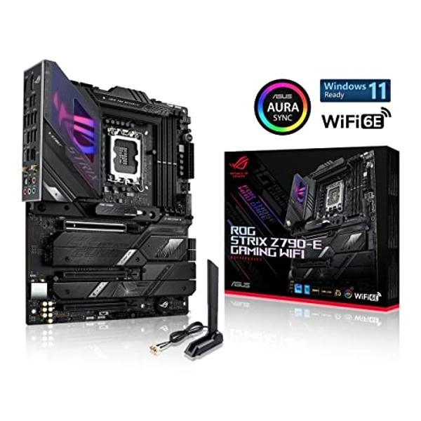 ASUS ROG Strix Z790-E Gaming WiFi 6E LGA 1700(Intel 14th,13th&12th Gen) ATX gaming motherboard(PCIe 5.0, DDR5,18+1 power stages,2.5 Gb LAN,Thunderbolt 4,5xM.2, 1xPCIe 5.0 M.2,Front