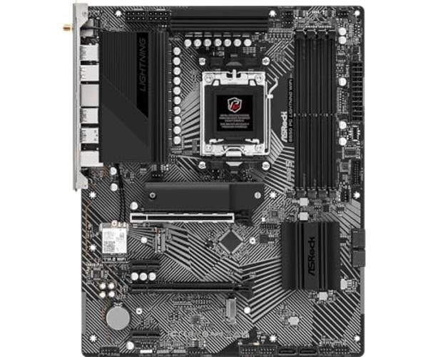 ASRock B650M PG Lightning WiFi 6E AMD Ryzen 9000/8000/7000 Series Socket AM5 B650 DDR5 up to 7200+ (OC) MHz 256 GB SATA3 6.0 Gb/s Micro ATX Motherboard M.2 RGB LED BIOS Flashback