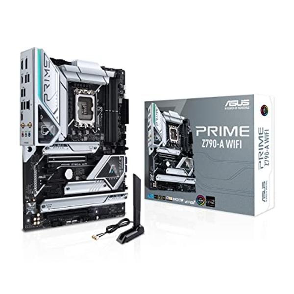 ASUS Prime Z790-A WiFi 6E LGA 1700(Intel 14th,13th&12th) ATX Motherboard (16+1 DrMOS, PCIe 5.0,DDR5,4X M.2 Slots,2.5 Gb LAN,USB 3.2 Gen 2 Front Panel Type-C, Thunderbolt 4/USB4, DP