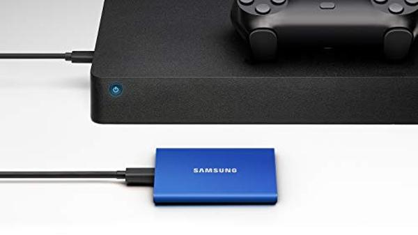 SAMSUNG T7 Portable SSD, 1TB External Solid State Drive, Speeds Up to 1,050MB/s, USB 3.2 Gen 2, Reliable Storage for Gaming, Students, Professionals, MU-PC1T0T/AM, Gray