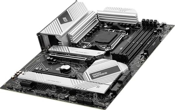 MSI PRO B650-A WiFi ProSeries Motherboard (AMD Ryzen 9000/8000/7000 Series Processors, AMD AM5, ATX, DDR5, PCIe 4.0, M.2, SATA 6Gb/s, USB 3.2 Gen 2, HDMI/DP, Wi-Fi 6E)