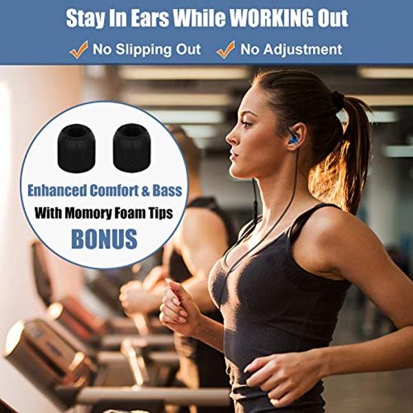 Joysico Wired Over Ear Earbuds for Kids Women Small Ears, Sport in-Ear Headphones Earhook Earphones for Running Exercise Jogging, Ear Buds with Case Microphone and Volume for Cell 