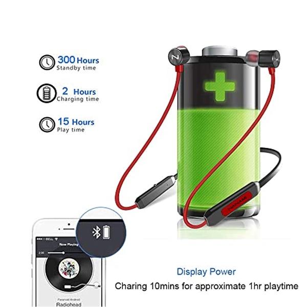 NANAMI Bluetooth Headphones Wireless Earbuds - Sports Magnetic Neckband Wireless Headsets, HiFi Stereo Deep Bass Updated Bluetooth 5.3 Earphones IPX7 Waterproof with Mic for Gym Ru