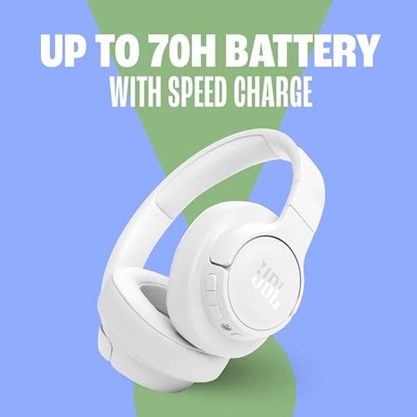 JBL Tune 770NC - Adaptive Noise Cancelling with Smart Ambient Wireless Over-Ear Headphones, Bluetooth 5.3, Up to 70H Battery Life with Speed Charge, Lightweight, Comfortable & Fold