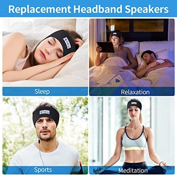 MMUSS Sleep Ultra Thin Pillow Speakers with Stereo for Sleep Headphones. Headband Headphone Replacement