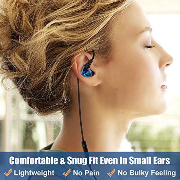 Joysico Wired Over Ear Earbuds for Kids Women Small Ears, Sport in-Ear Headphones Earhook Earphones for Running Exercise Jogging, Ear Buds with Case Microphone and Volume for Cell 