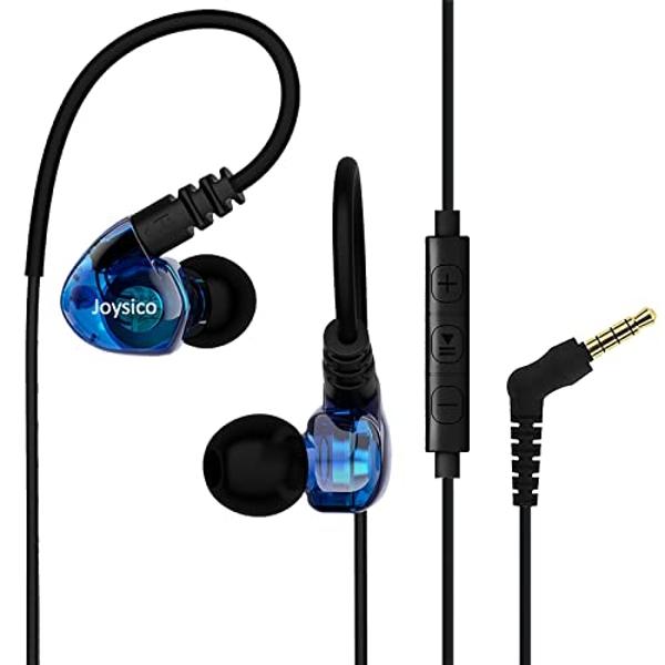 Joysico Wired Over Ear Earbuds for Kids Women Small Ears, Sport in-Ear Headphones Earhook Earphones for Running Exercise Jogging, Ear Buds with Case Microphone and Volume for Cell 
